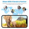 4G 4K 30FPS Solar Trail Camera Outdoor Wildlife Camera Motion Activated IP66 Waterproof with 140ºViewing Angle No Glow Night Vision SIM Card APP Contr