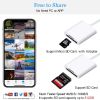 Lightning To SD TF Card Camera Reader Digital Camera SD Card Reader For Select IPhone; IPad And IPod Models (Support IOS 14 And Before); Trail Game Ca