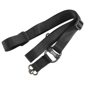 2 Point Rifle Gun Sling Adjustable w/ Fast Loop Heavy Duty Quick Detach Swivel for Outdoor Sports (Option: BLK)
