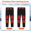 Winter Heated Pants for Men Women with 12 Heating Zones 5V USB Powered Heating Trouser with 3 Heating Levels Machine Washable for Outdoor Winter Activ