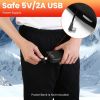 Winter Heated Pants for Men Women with 12 Heating Zones 5V USB Powered Heating Trouser with 3 Heating Levels Machine Washable for Outdoor Winter Activ